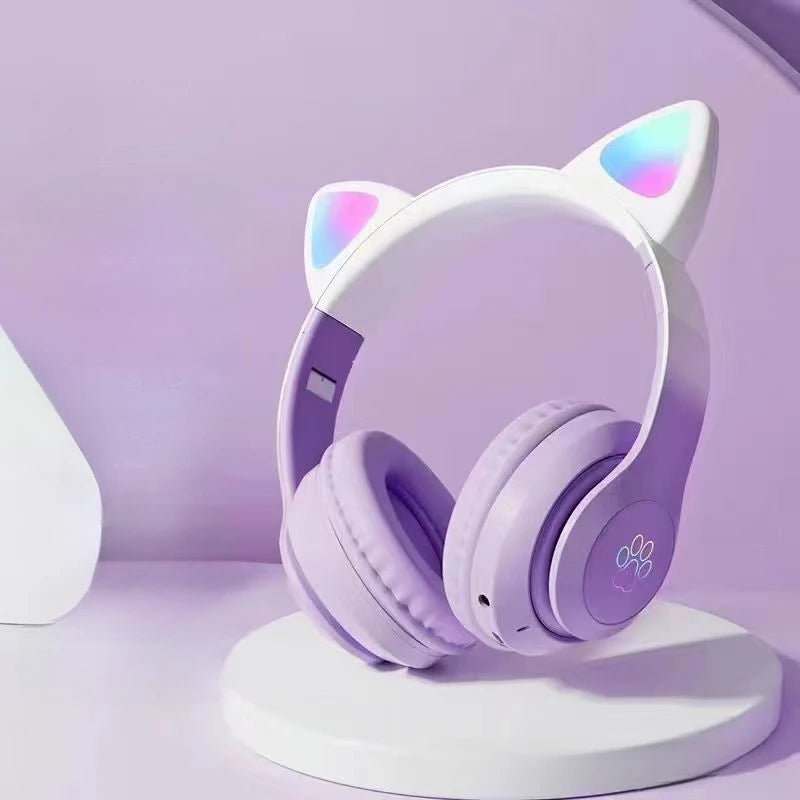 Auriculares Gaming Bluetooth LED Oreja de Gato