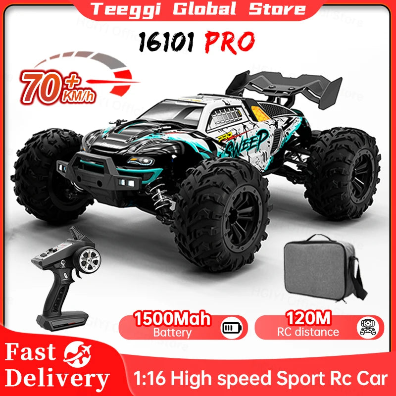 Teeggi 16101 /16102 PRO 1:16 70 KM/H carreras de deriva de alta velocidad SG116 MAX 4WD RC coche todoterreno monstruo camión juguetes para regalo de chico