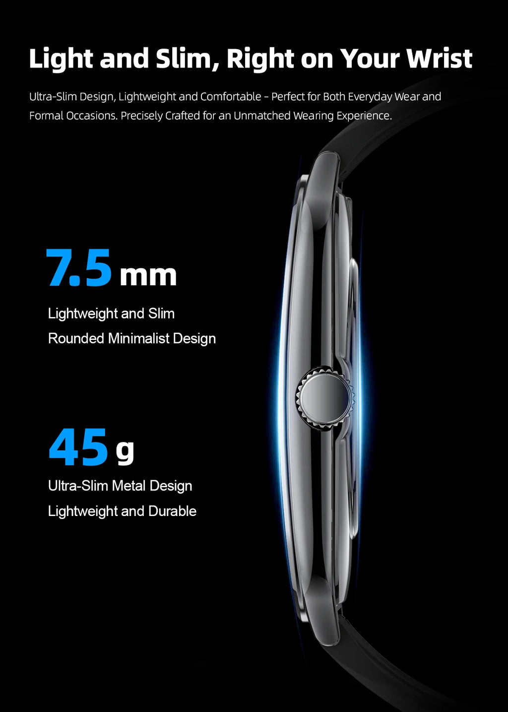 Reloj Inteligente Ultrafino Bluetooth IP68 Salud