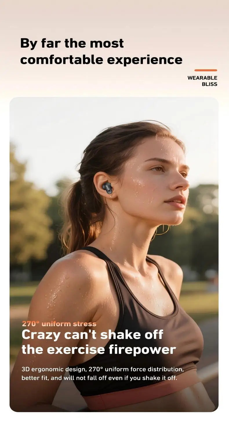 Auriculares HTC NE79 con Traducción en Tiempo Real, Bluetooth, Música HiFi, Llamadas HD, Reducción de Ruido, Auriculares Inalámbricos con Pantalla LED y Micrófono