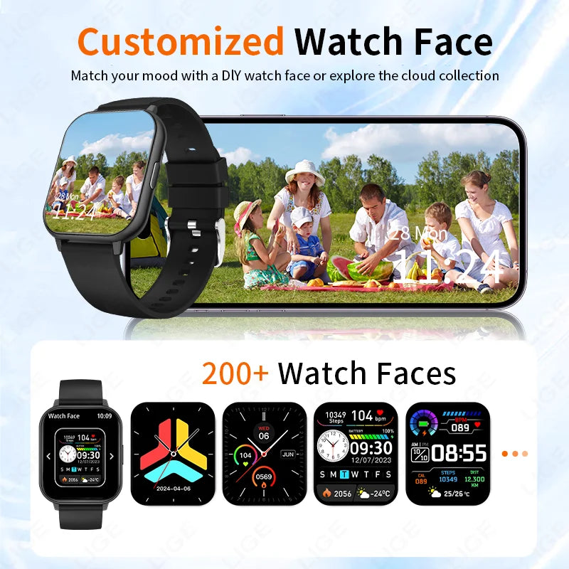 Reloj Inteligente Pantalla Táctil Esfera Personalizable