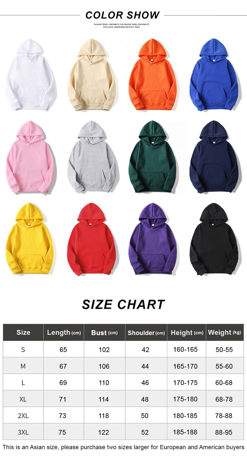 Buzo con Capucha para Hombre - Polar Básico Colores