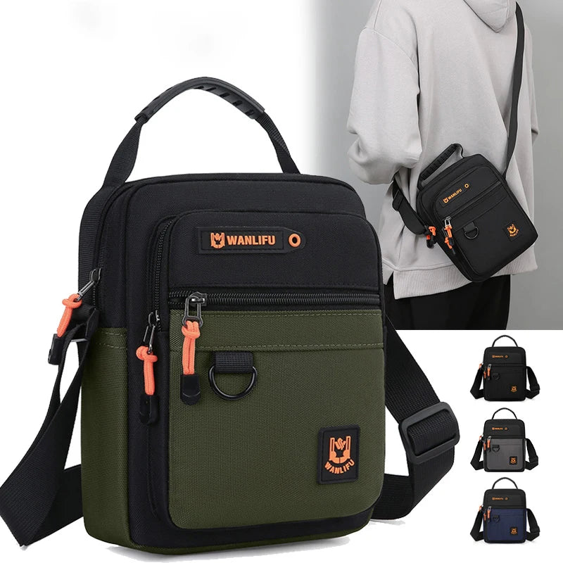 Bolso cruzado para hombre con correas ajustables, bolso de hombro multifuncional para desplazamientos diarios, bolso informal para exteriores