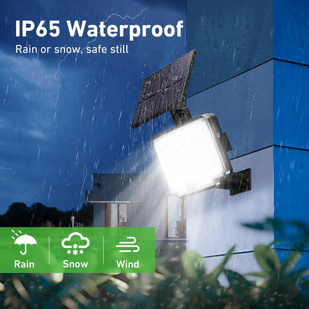 Luz Solar Exterior 310 LED IP65 con Control Remoto y Sensor