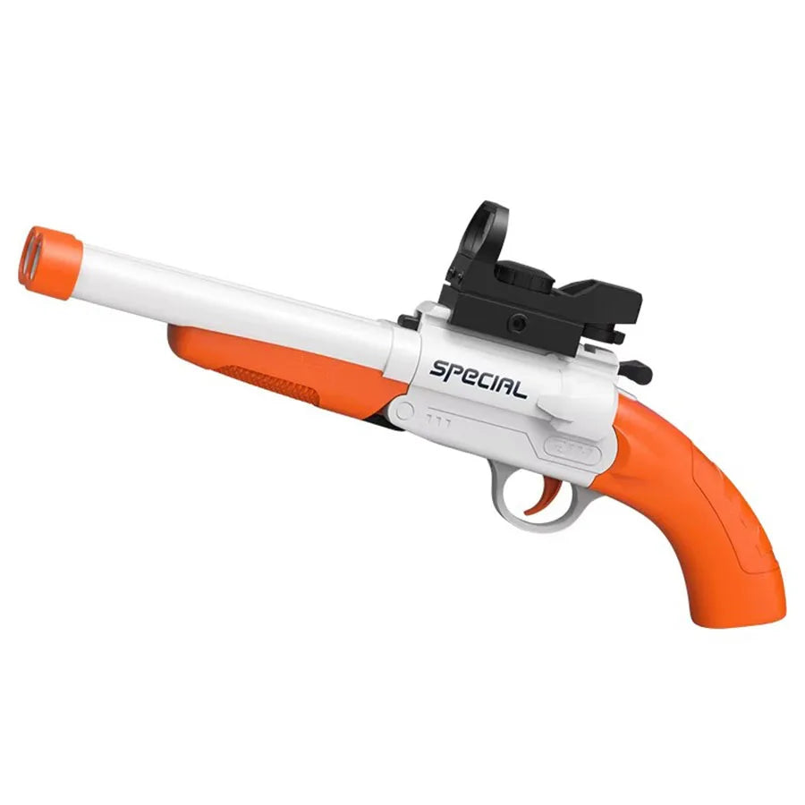 Pistolas de juguete de bala blanda Manual S686 de doble cañón, dardos de espuma, modelo de disparo seguro de plástico, juguetes para niños, juegos para niños