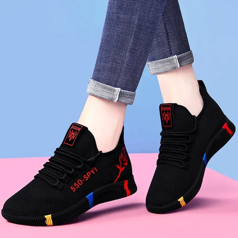 Zapatillas Livianas de Malla para Mujer con Plataforma