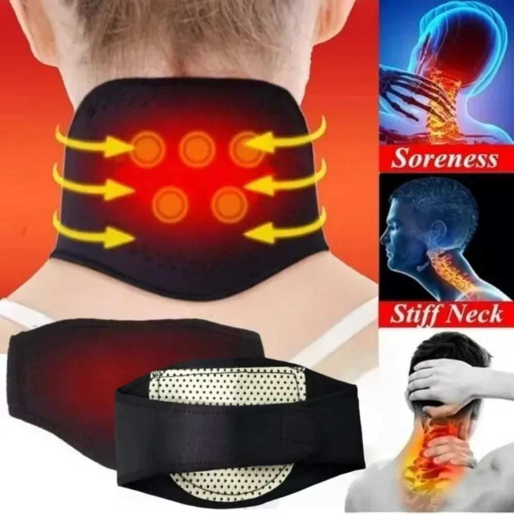 Soporte Cervical Autocalentable, Equipado con Función de Masaje Magnético para el Cuello, Brinda Relajación y Calor sin Necesidad de Enchufes