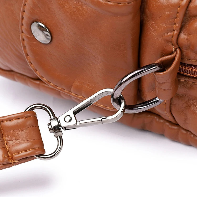 Bolso Cruzado Retro para Mujer de Cuero Sintético