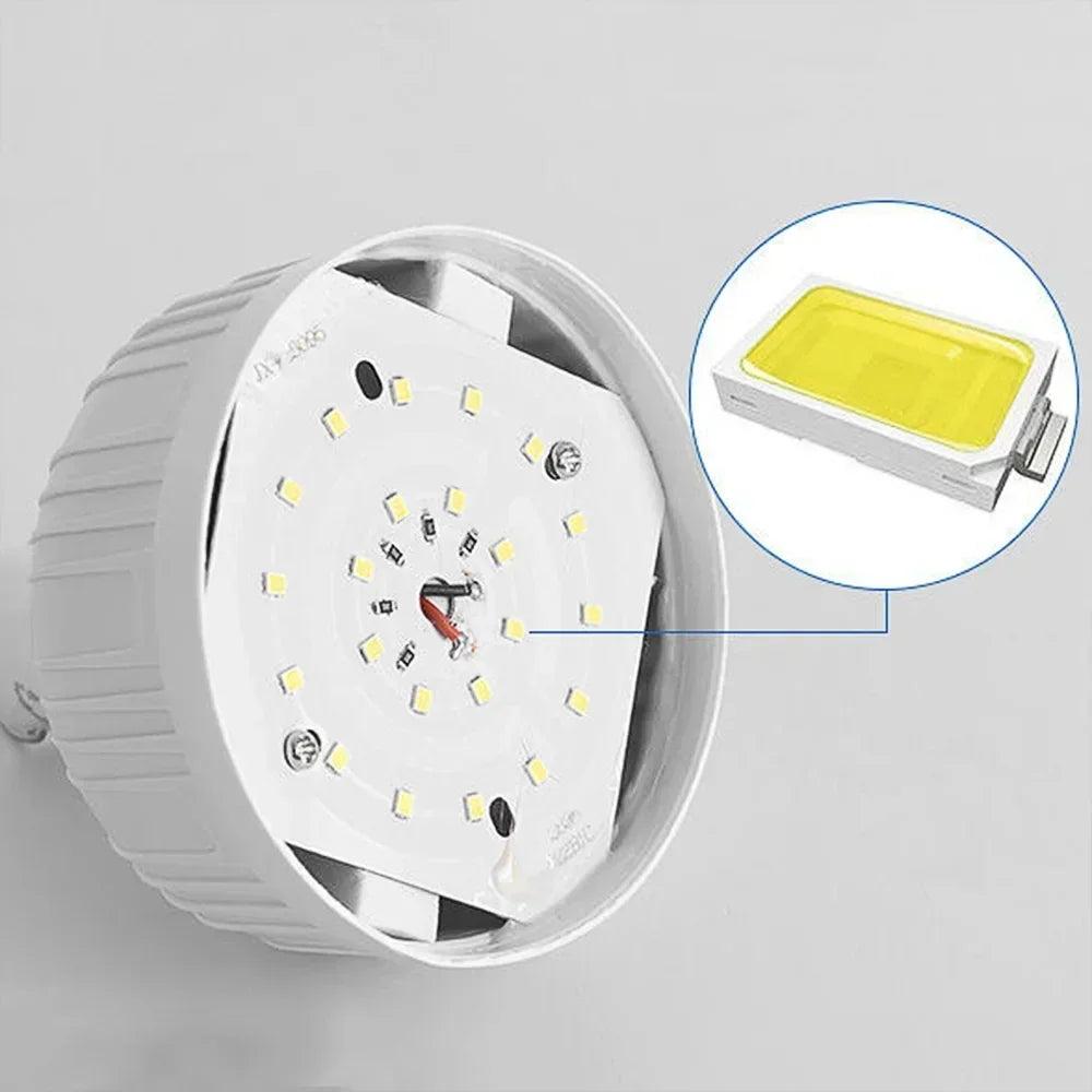 Luz LED Recargable para Camping con Gancho