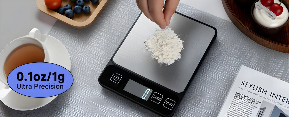 Báscula de Cocina Digital 10kg Pantalla LCD
