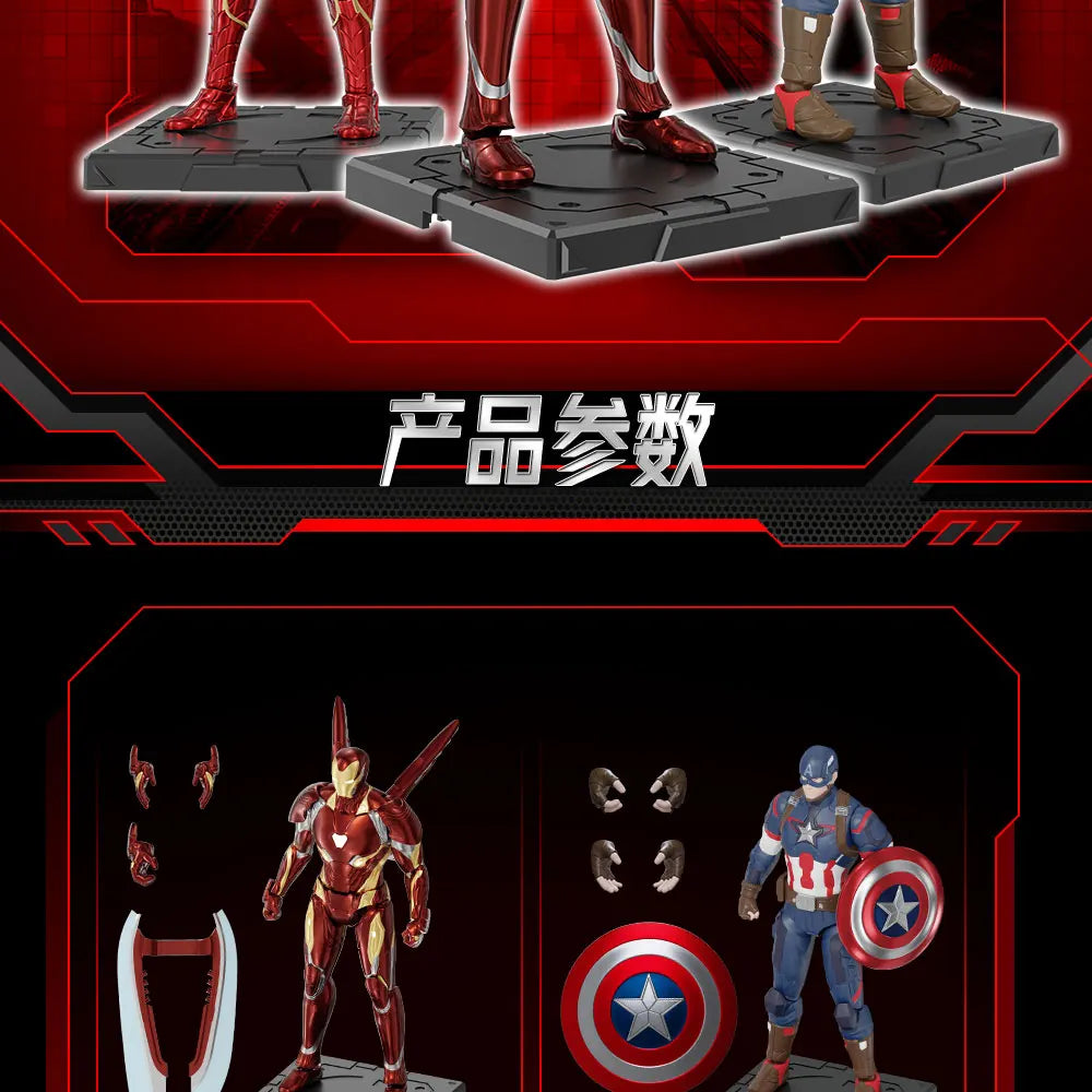 Los Vengadores Original Fondjoy Iron Man MK50 Iron Spider Thor Thanos Hulk figura de acción modelo colección de figuras móviles juguete para niños