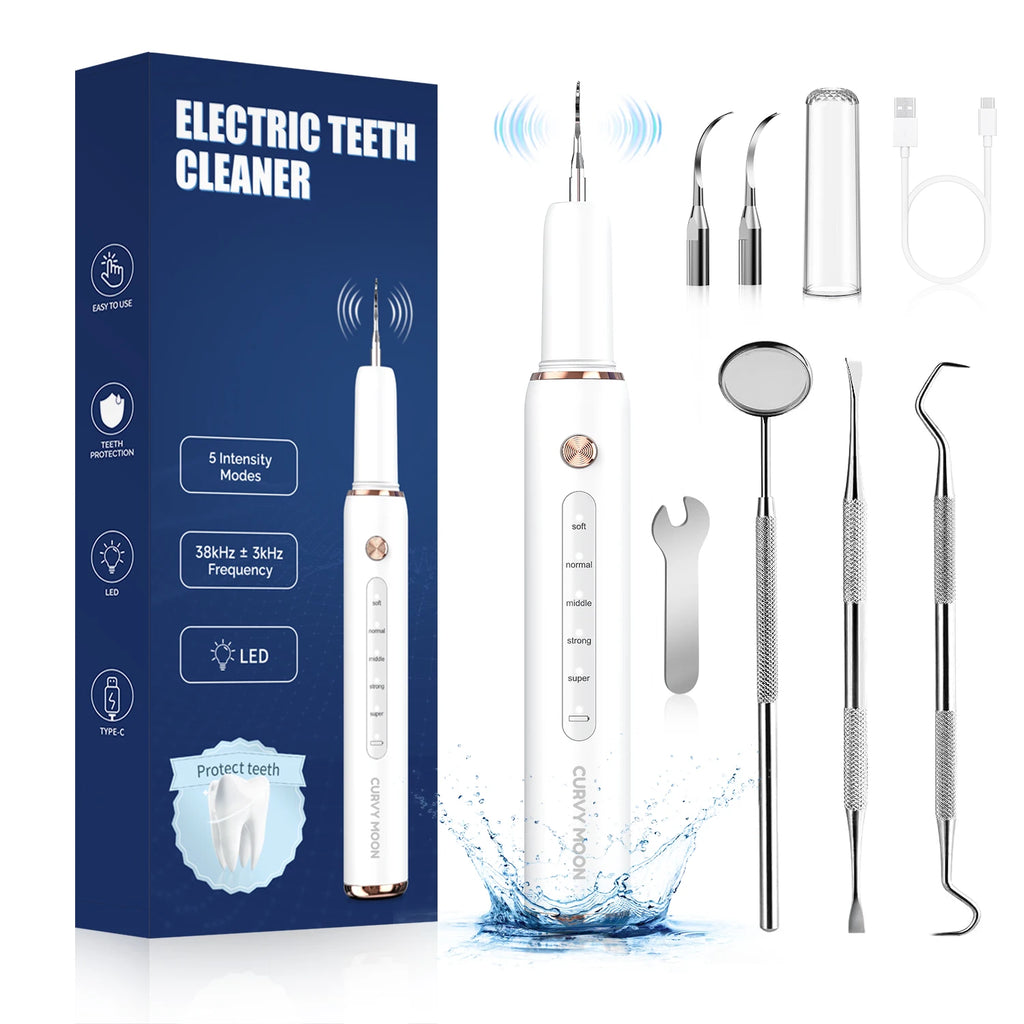 Escalador Dental ultrasónico para dientes, eliminador de cálculo Dental para manchas de sarro, limpiador de placa Dental sónico eléctrico, eliminación de piedra Dental