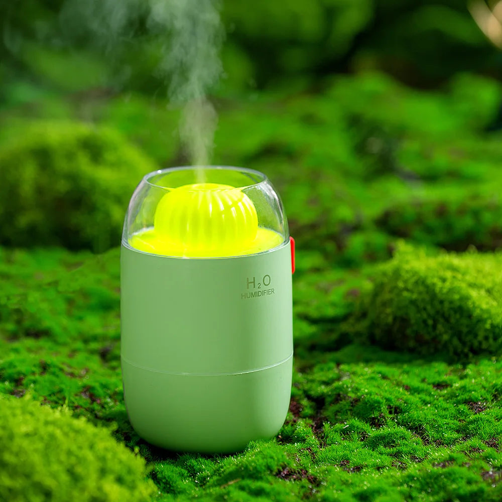 Humidificador de Cactus, luz nocturna de ambiente, modo de pulverización de dos engranajes, humidificación silenciosa aplicable a dormitorio, oficina, sala de estar