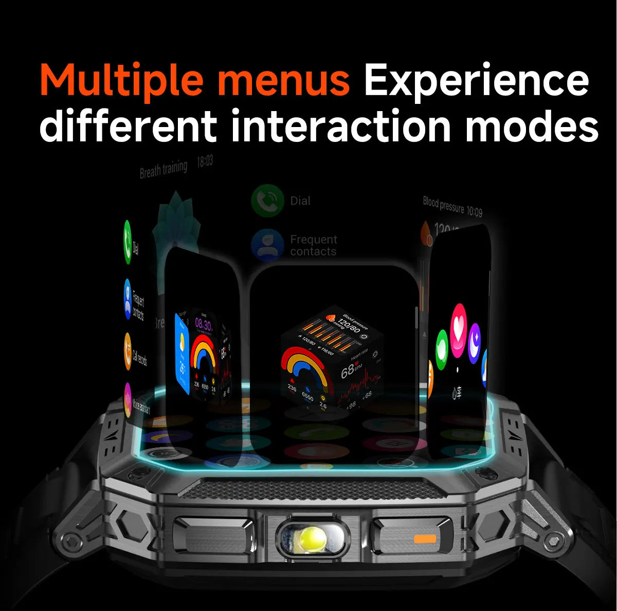 Reloj Inteligente AMOLED con GPS y Bluetooth Hombre