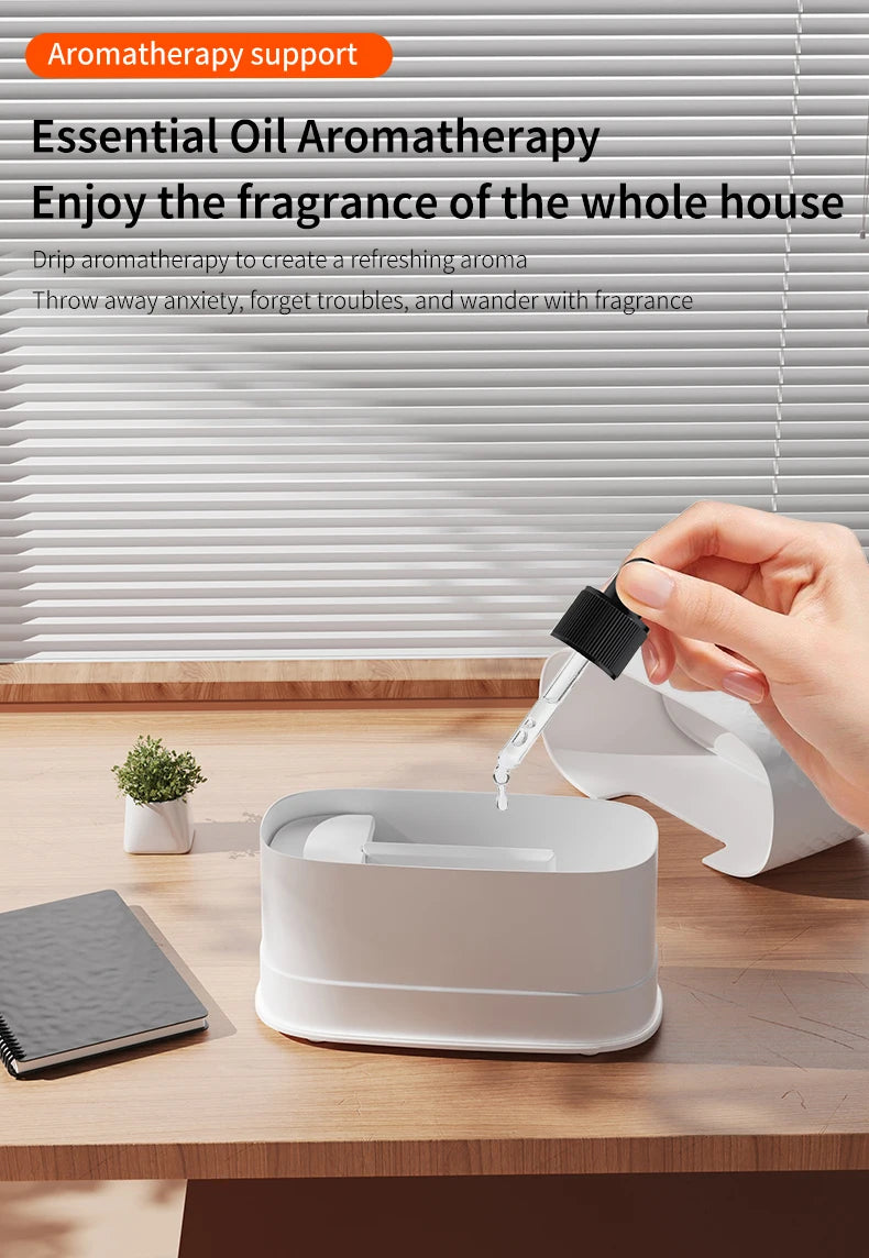 Nueva lámpara de ambiente colorida USB, máquina de aromaterapia de escritorio para el hogar y la Oficina, humidificador creativo de llama con grietas, pulverizador de atomización de aire