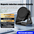 Cargador Inalámbrico 5 en 1 con Altavoz Bluetooth, Soporte para Teléfono, Plegable, Ajustable, RGB, Soporte de Escritorio para iPhone 17, 16 y Samsung