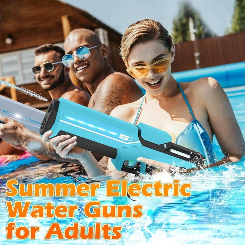 Pistolas de Agua Eléctricas Totalmente Automáticas para Adultos, Potentes, de Gran Capacidad, Juguete de Verano para Juegos al Aire Libre