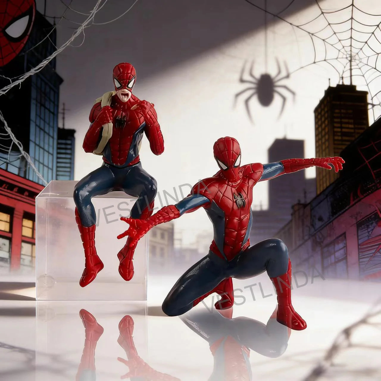 Mini Figuras de Superhéroes de 7-9 cm, Modelo de Spiderman, Juguete Coleccionable, Estatuilla de Películas Clásicas, Decoración Portátil para Escritorio, Juguetes Divertidos