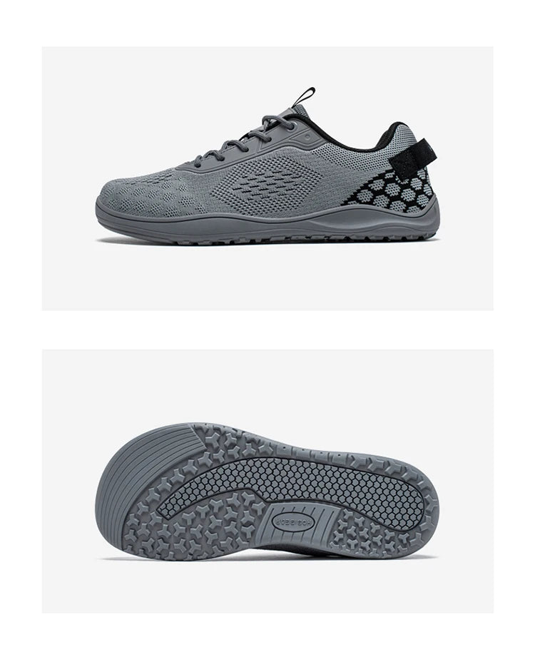HOBIBEAR Zapatos descalzos de punto, zapatillas unisex con punta ancha y caída cero, zapatos informales transpirables minimalistas para caminar