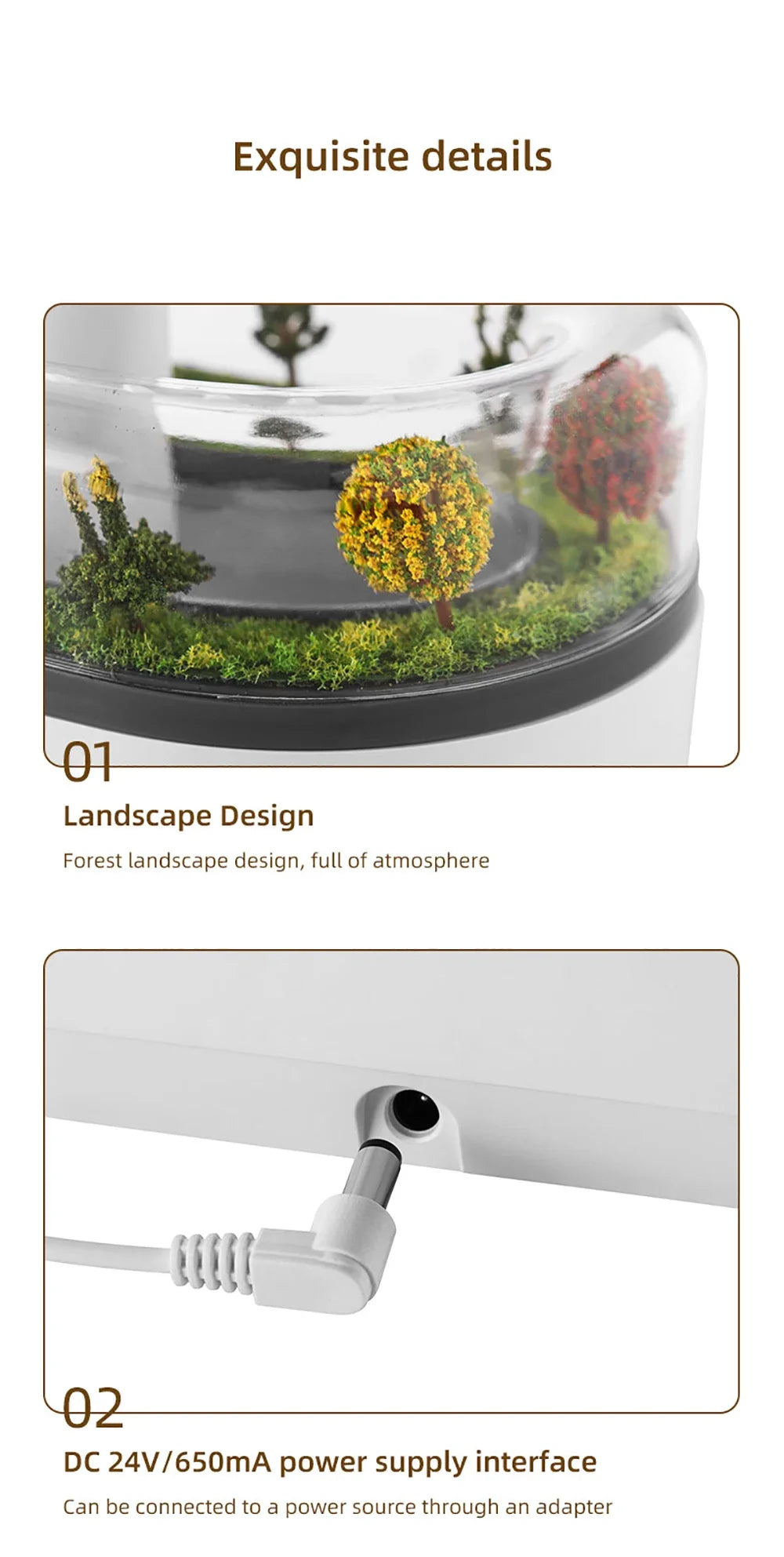 Humidificador Gota de Lluvia con Luz Ambiente