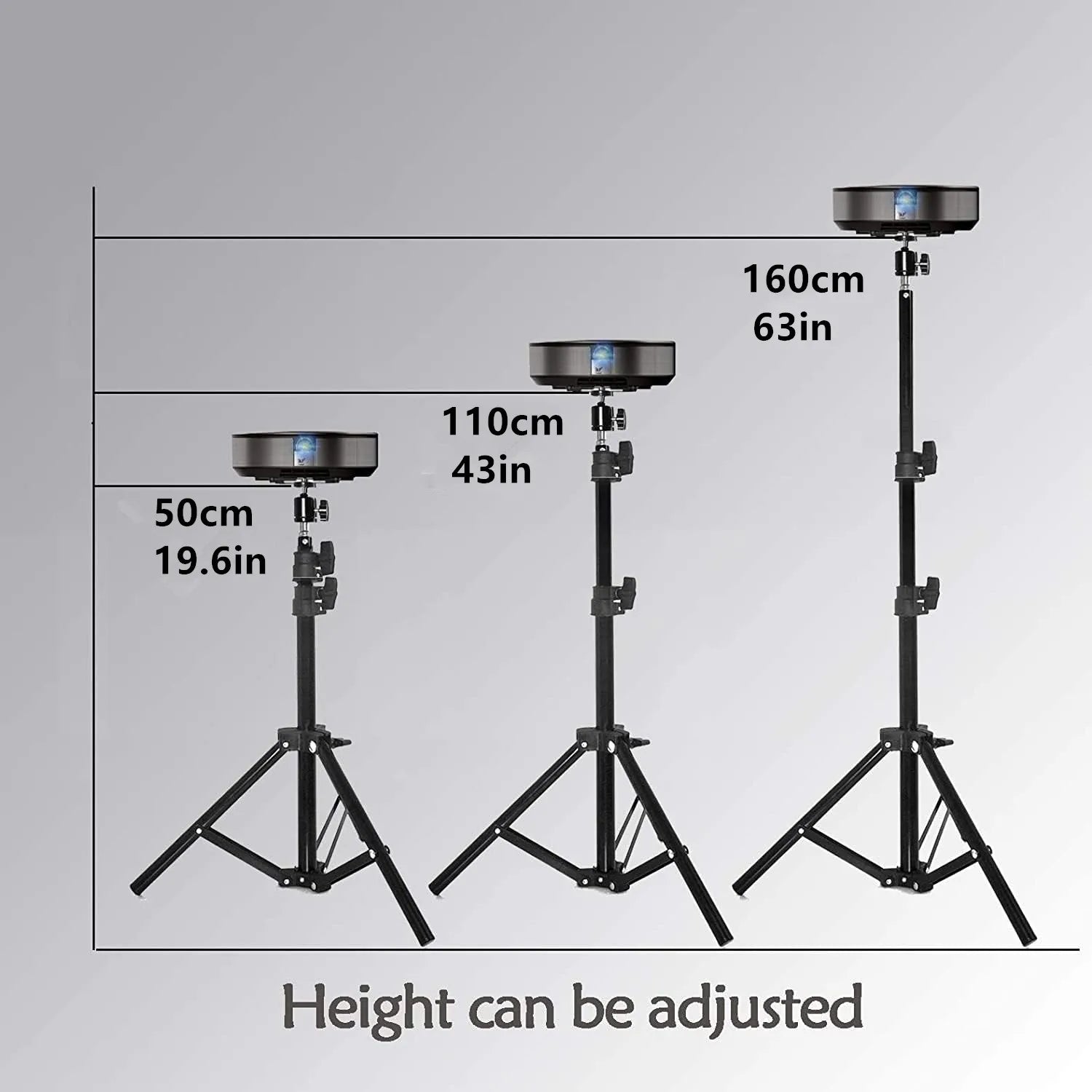 Soporte trípode portátil para mini proyector HY300, altura 50-160 cm