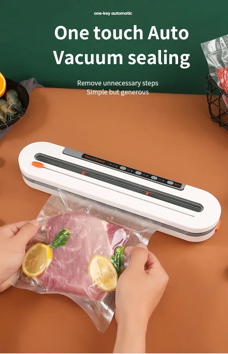 Máquina automática de envasado al vacío para el hogar, sellador de alimentos al vacío para seco, húmedo, polvo suave, máquina de sellado de almacenamiento de alimentos, 30cm, nuevo