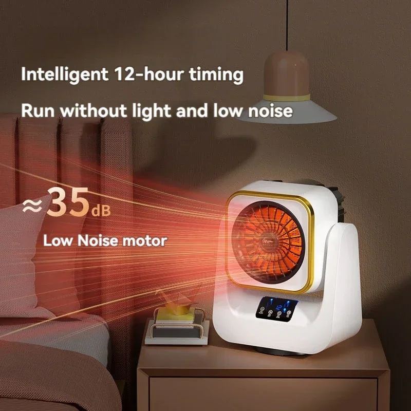 Mini calentador eléctrico para el hogar y dormitorio, pequeño y portátil, con protección contra vuelcos y sobrecalentamiento.