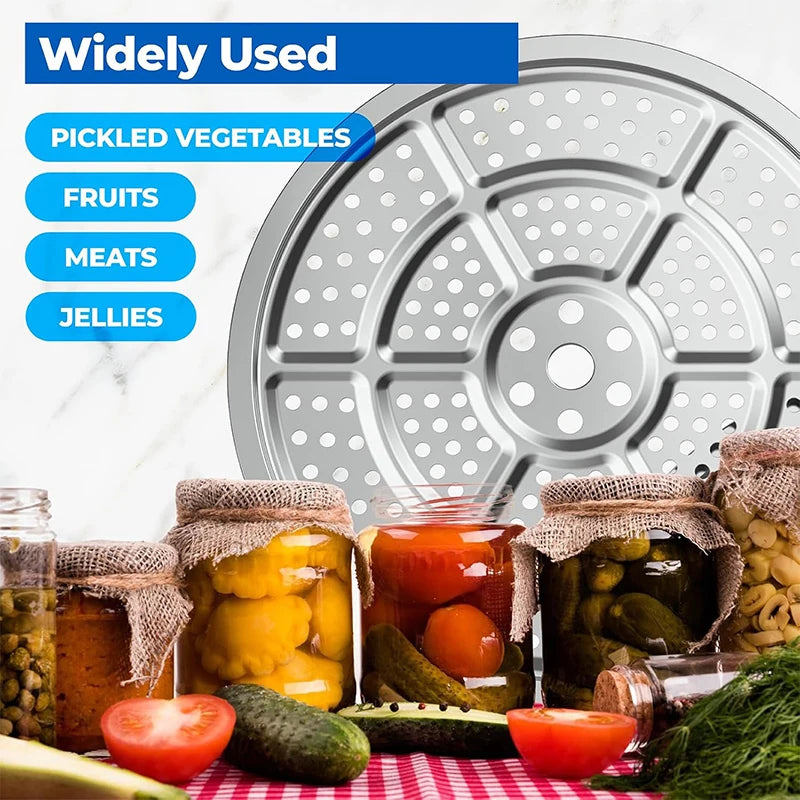 Estantes para conservas a presión, estantes para conservas de cocina de acero inoxidable, compatibles con prensa a presión Presto, 2 uds.