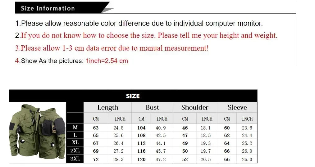 Chaqueta Táctica Shark para Hombre — Polar, Impermeable, Cortavientos