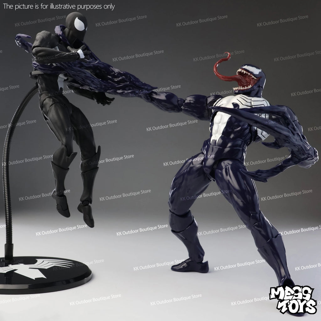 NUEVO Mess Toys Venom Lethal Neighbor Spider-Man Symbiotic Black Suit Messtoys Spiderman Figura de Acción Anime Modelo Muñeco Regalos Juguetes