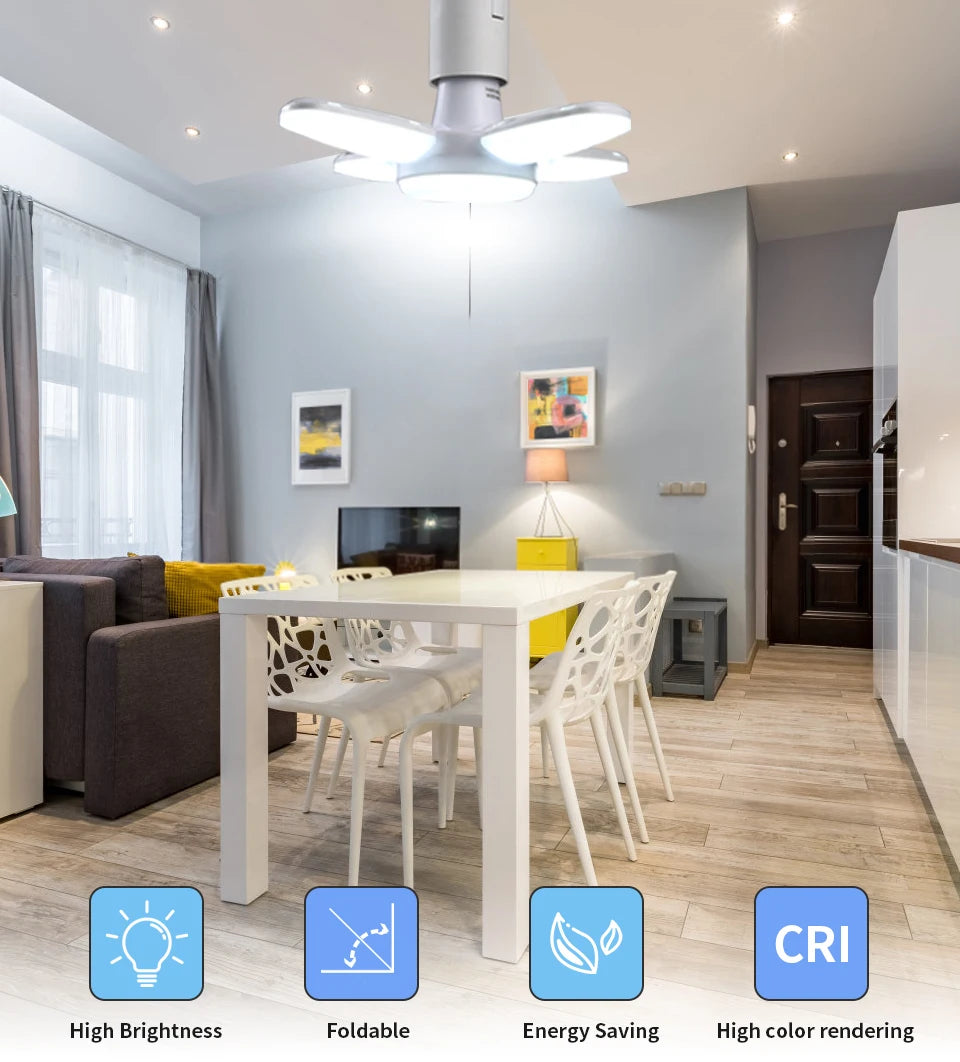 Bombilla LED Plegable E27 para el Hogar y Garaje