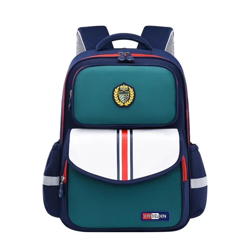 Mochila escolar para niños de grado 1 y 6, mochila duradera impermeable de tela Oxford ligera con diseño ergonómico