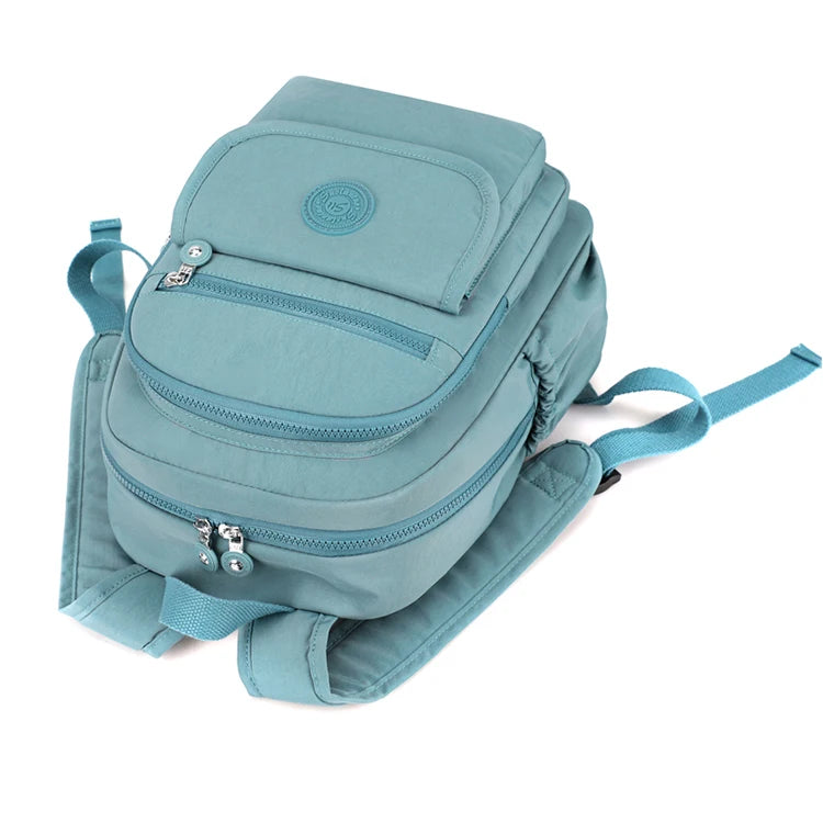 Mochila Elegante Negra para Mujer, Ligera y de Gran Capacidad