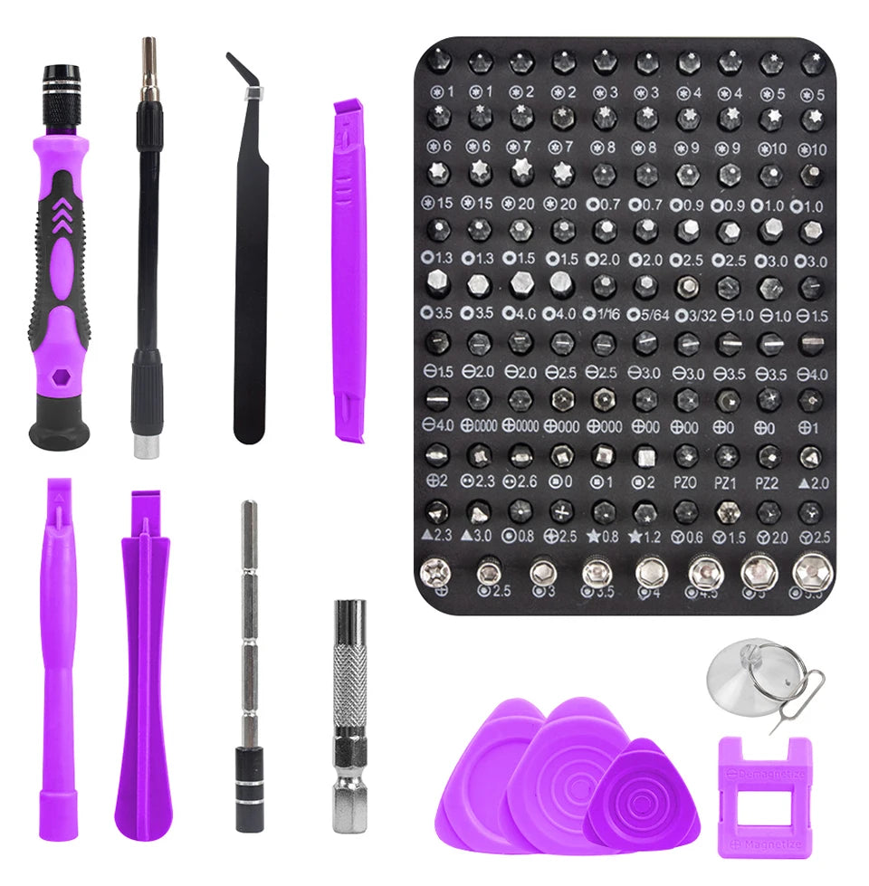 Juego de destornilladores de precisión 115 en 1, Kit de herramientas de reparación magnética multifuncional para ordenador, portátil, teléfono, MacBook, reparaciones domésticas