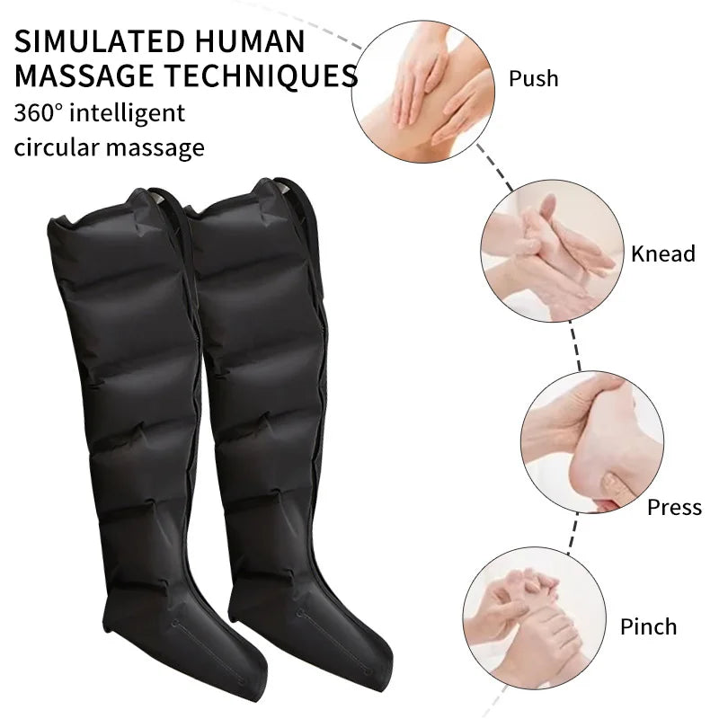 Masajeador Neumático de Piernas y Pantorrillas con Control Remoto