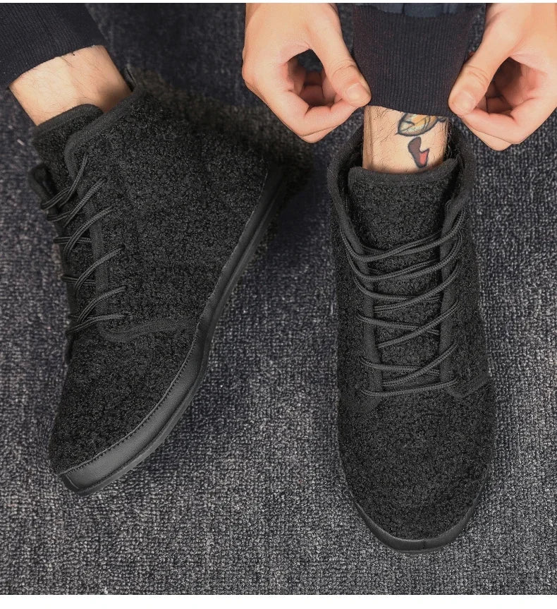 YRZL zapatos de algodón para hombre, zapatillas ligeras de invierno de alta calidad, mocasines de algodón para interiores de felpa, zapatos cálidos de invierno para hombre