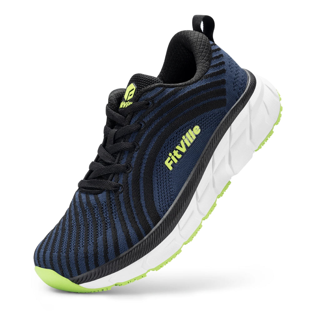 Zapatos FitVille con puntera ancha para mujer, transpirables, de ajuste amplio, ligeros para pies hinchados, con amortiguación para aliviar el dolor.