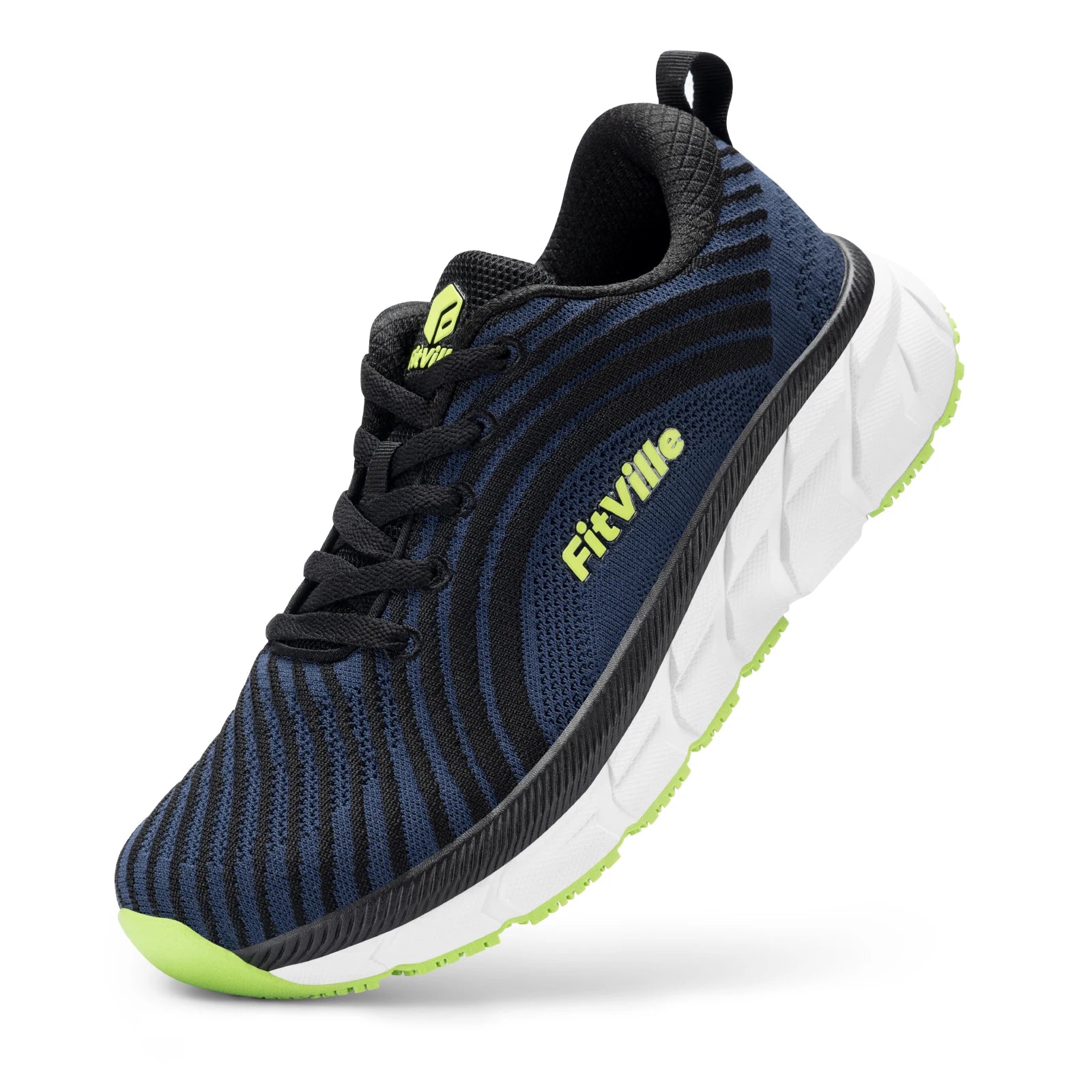 Zapatos FitVille con puntera ancha para mujer, transpirables, de ajuste amplio, ligeros para pies hinchados, con amortiguación para aliviar el dolor.