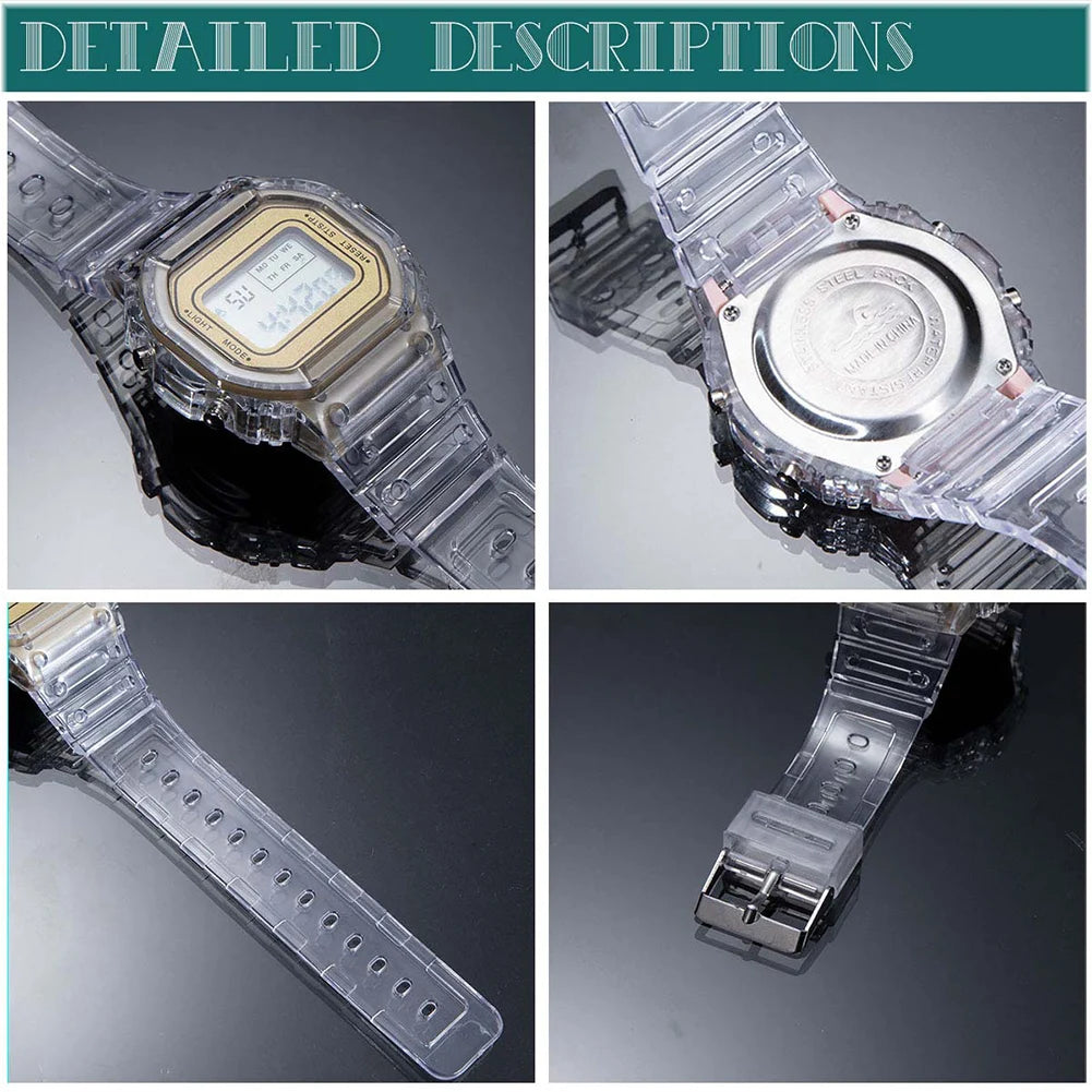 Reloj Electrónico Deportivo Digital LED Cuadrado