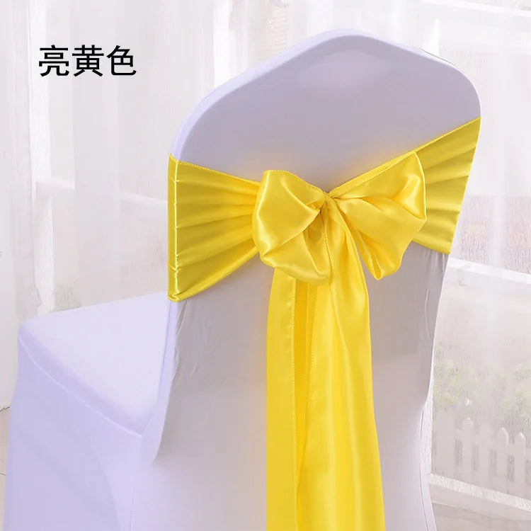 Fajas de Satén para Sillas Decoración de Boda x10