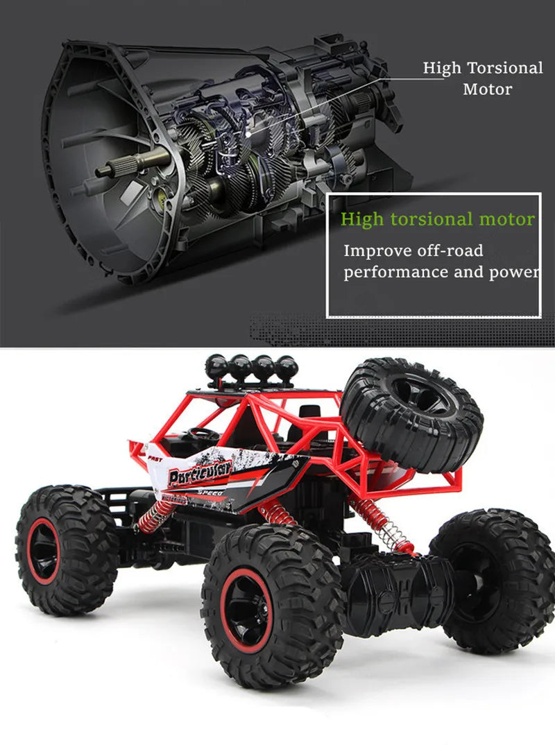Auto Teledirigido 4WD 1:12/1:16 Buggy RC Todoterreno con Luces LED