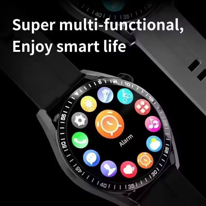 Nuevo reloj inteligente deportivo GPS a la moda para hombre, pantalla AMOLED de 1,85 ", frecuencia cardíaca, presión arterial, salud, reloj inteligente para IOS y Android