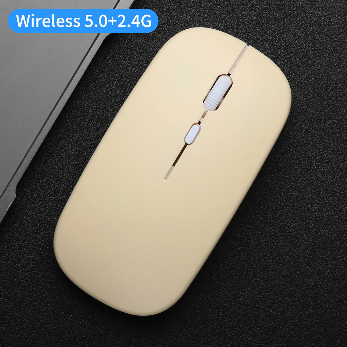 Ratón inalámbrico portátil compatible con Bluetooth 2,4 GHz modos duales ratón de ordenador con Nano receptor para Notebook PC portátil Macbook