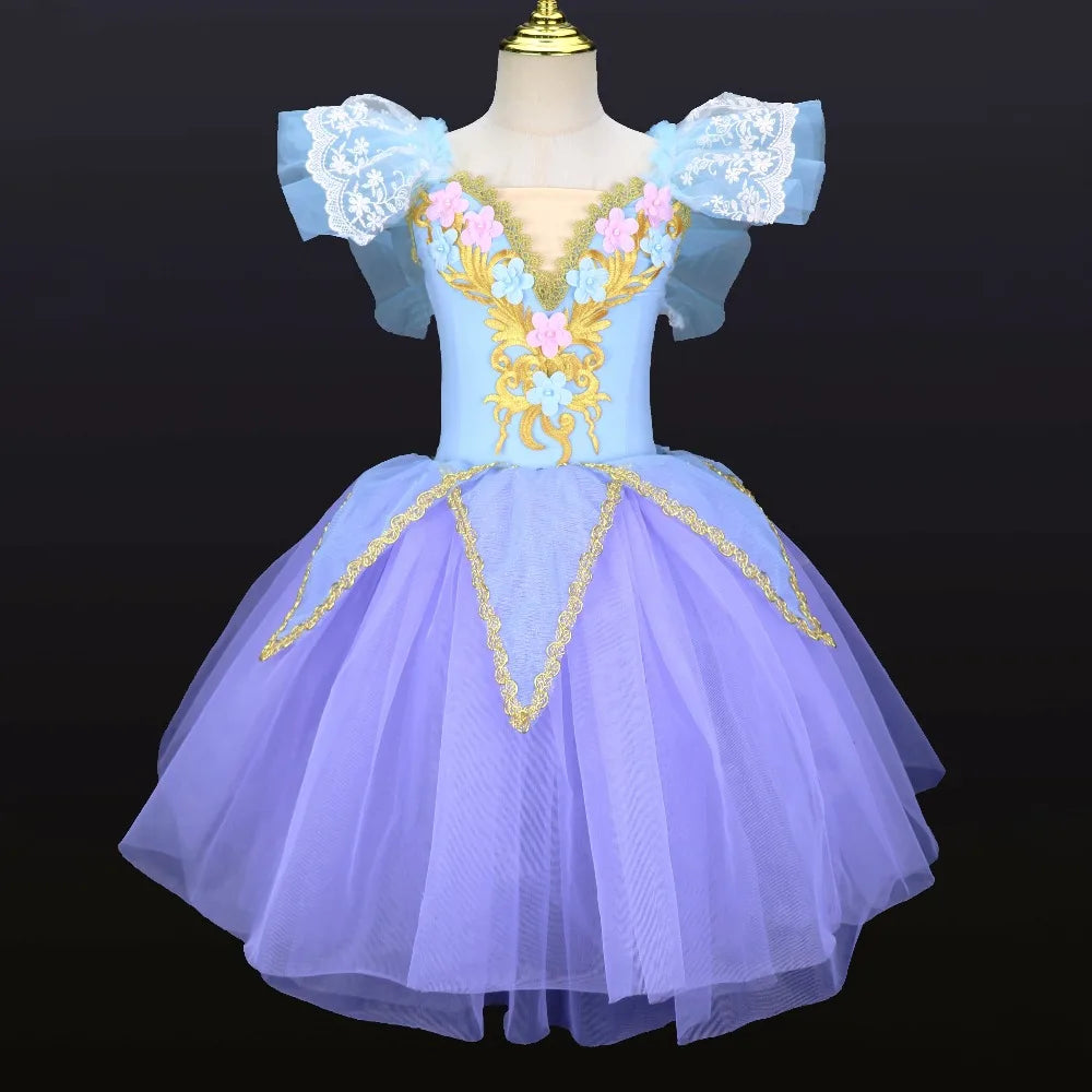 Vestido de Ballet Tutú para Niñas, Traje de Bailarina Infantil