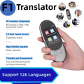 Traductor de voz instantáneo en línea, 126 idiomas, F1, con cámara, compatible con escaneo fotográfico, traducción