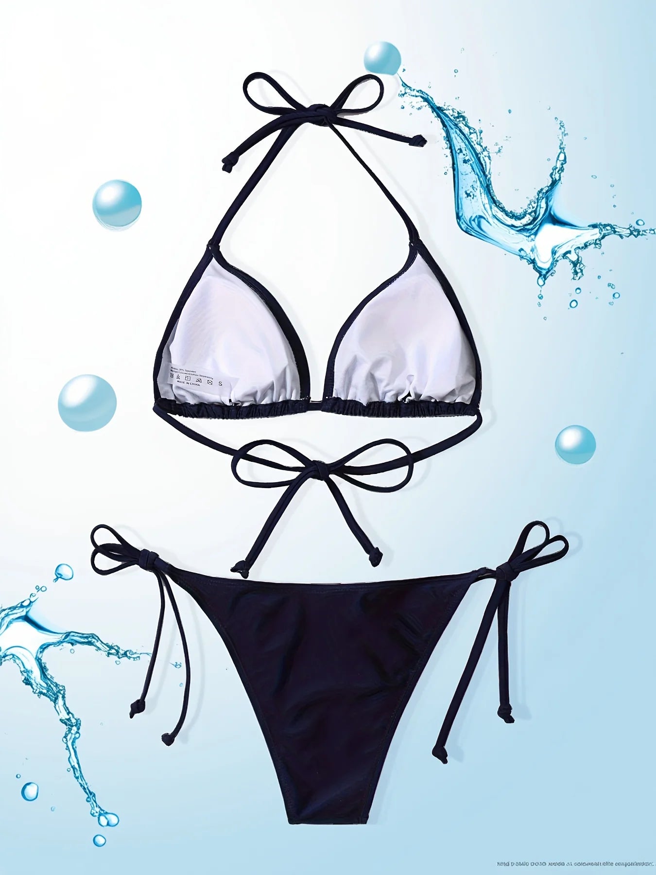 Bikini Azul Rey Mujer Ajustable, Conjunto Dos Piezas Estilo Playa