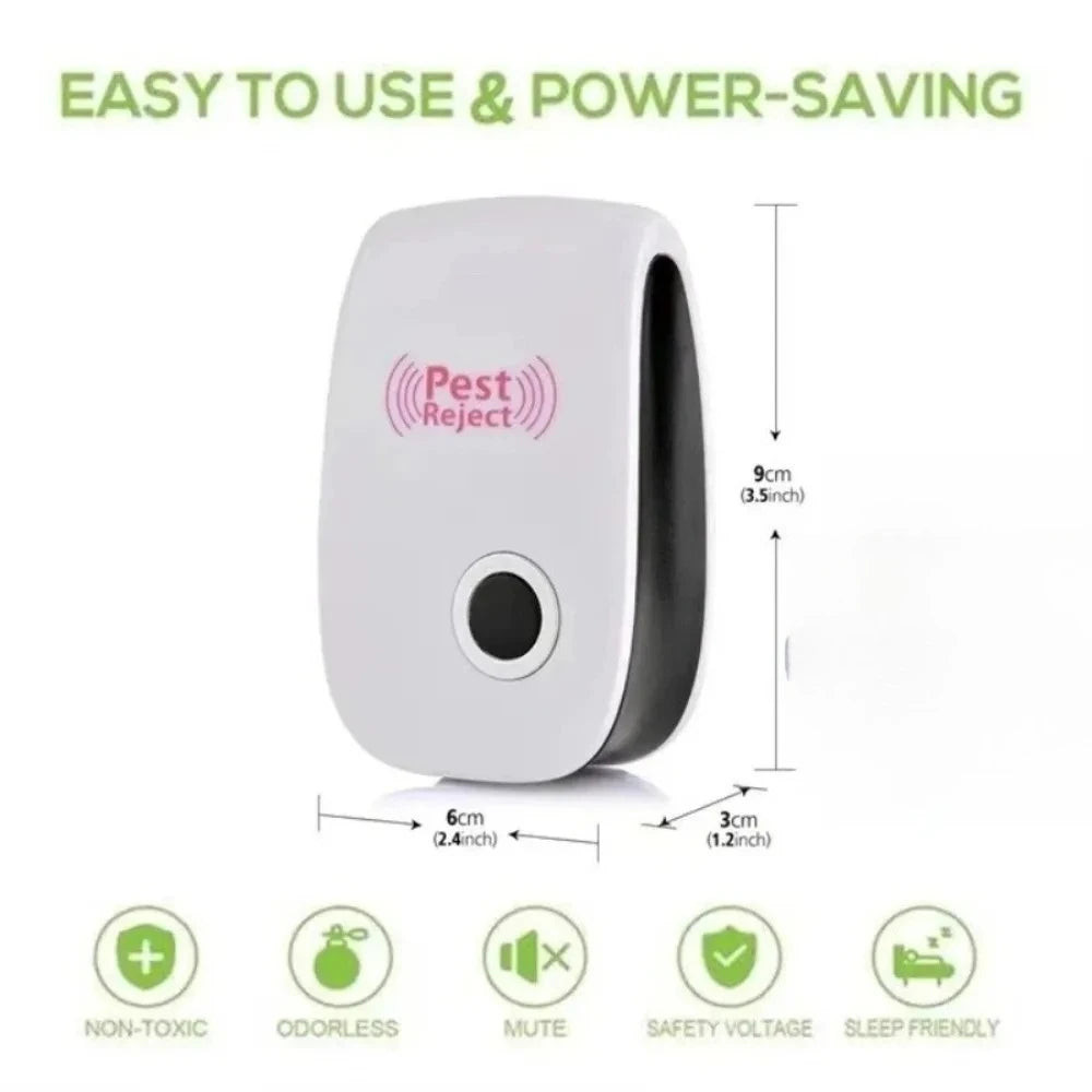 Repelente ultrasónico de plagas enchufable, control electrónico de insectos, repelente de mosquitos para el hogar, repelente de ratones, hormigas, arañas, cucarachas