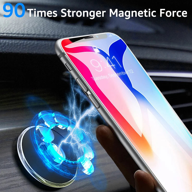 Soporte Magnético para Teléfono de Coche, Soporte Multifuncional de Metal Adhesivo para el Tablero, Soporte de Navegación Manos Libres, Accesorio para Auto