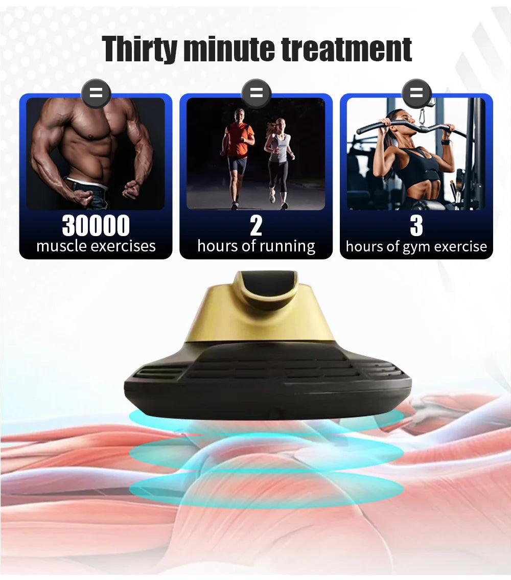 Myoslim 15 Tes 6500W NEO Slimming Nova, Quemador de Grasa, Estimulación Muscular EMS, Estimulación Electromagnética Corporal, Pantalla Plegable Profesional