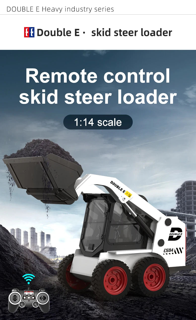 Excavadora RC 1:14 Doble E594 Control Remoto 360° con LED